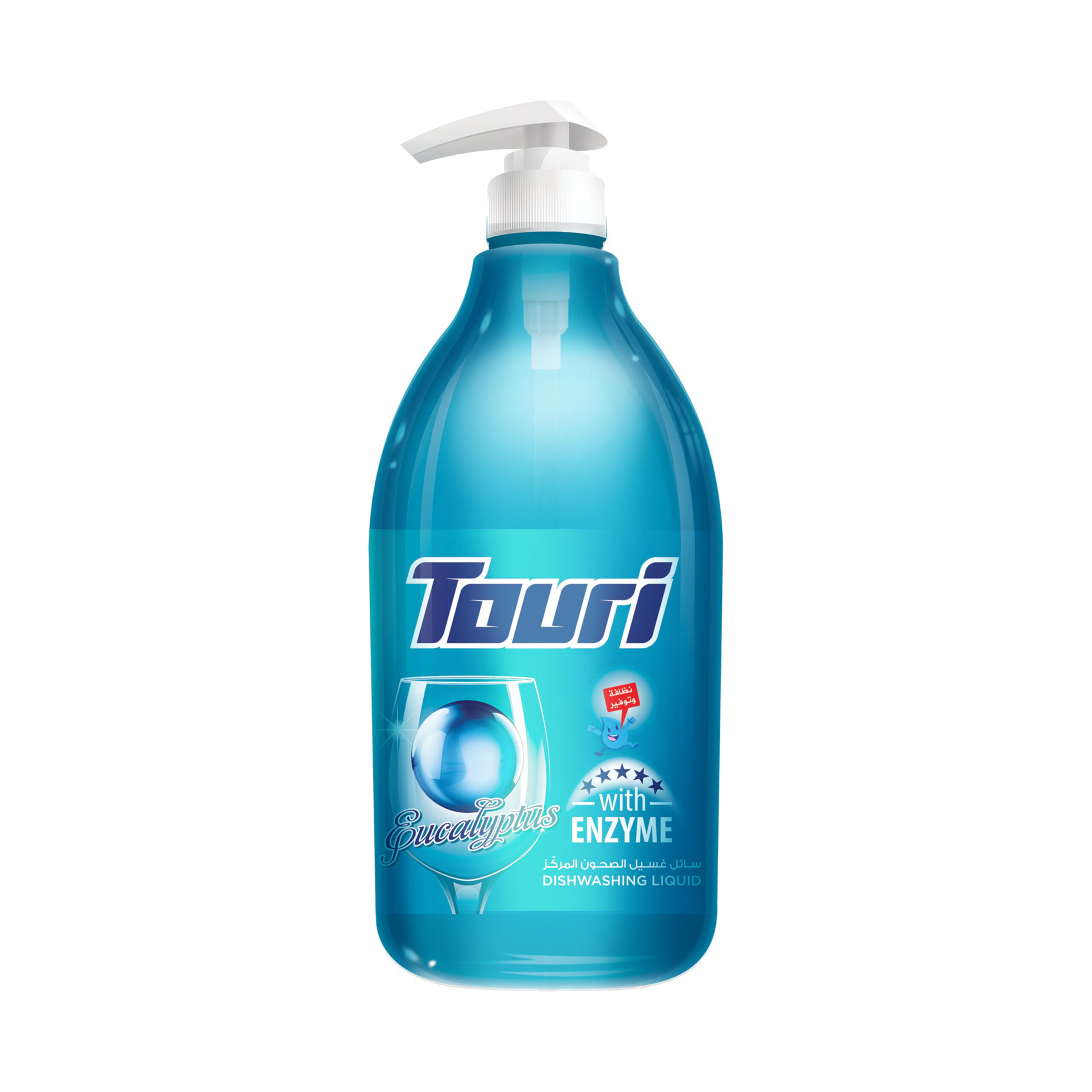 Touri Dishwashing Liquid 1500ml Pump – Eucalyptus Enzyme Formula
