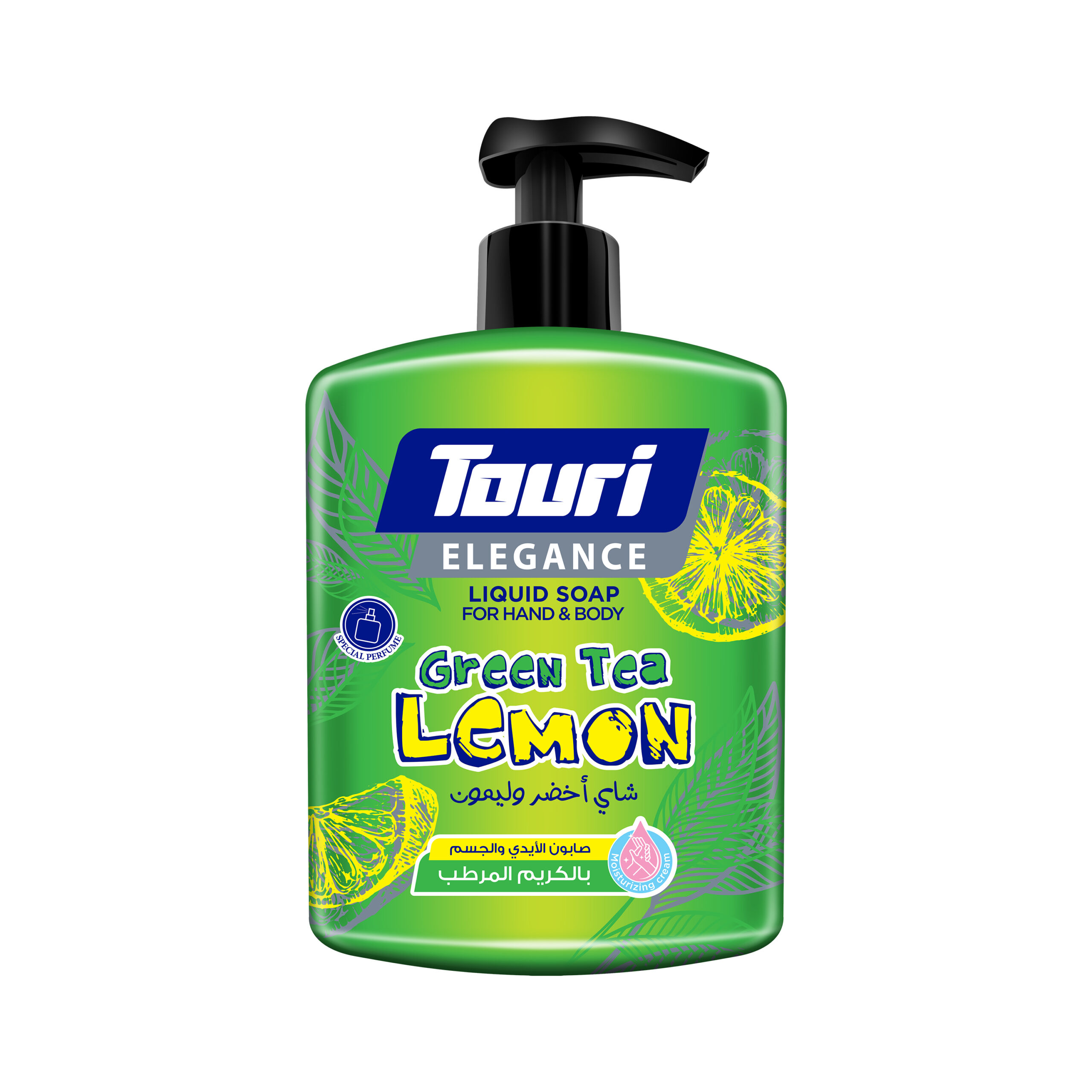 Touri ELEGANCE Liquid Hand Soap 500ml – Green Tea & Lemon