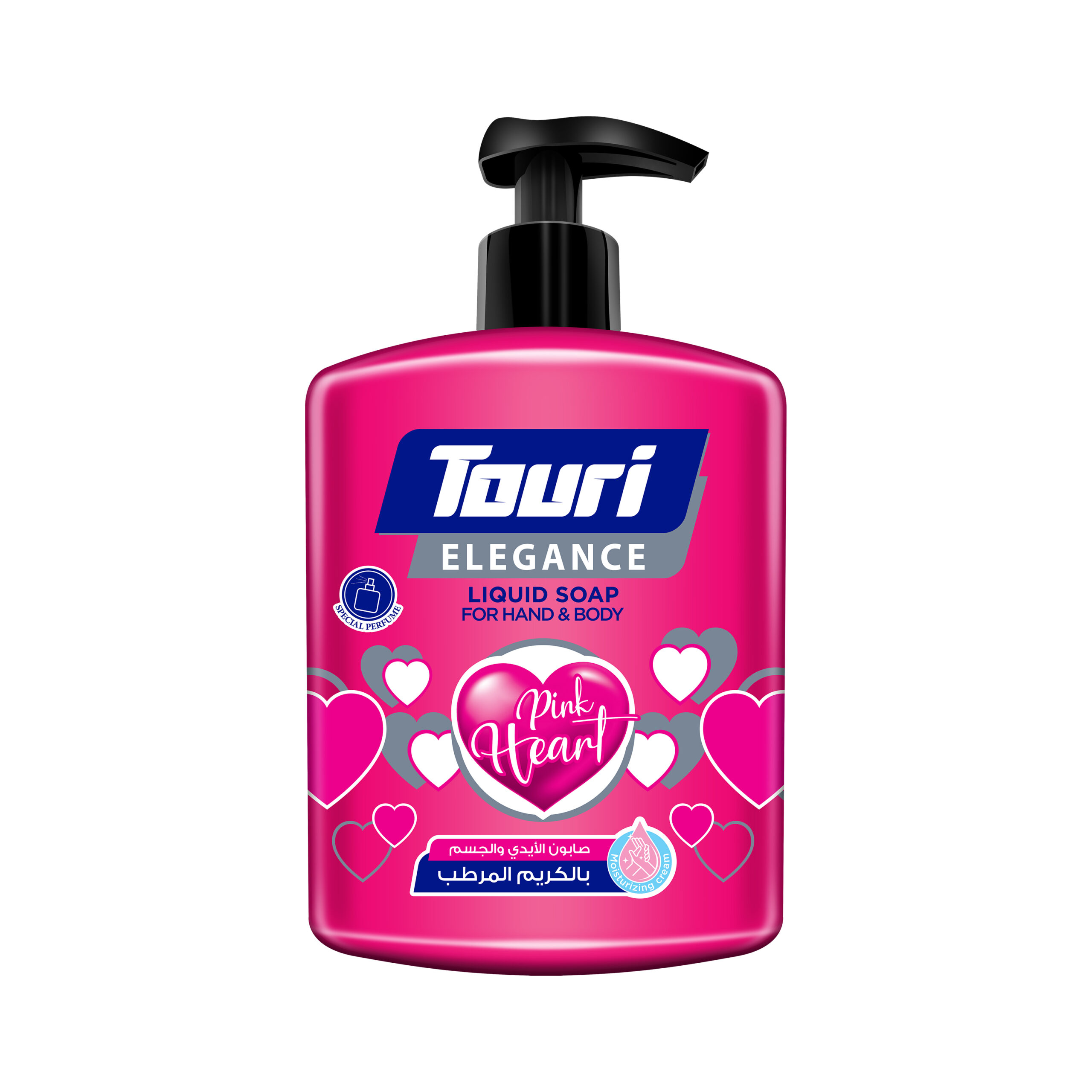 Touri ELEGANCE Liquid Hand Soap 500ml – Pink Heart